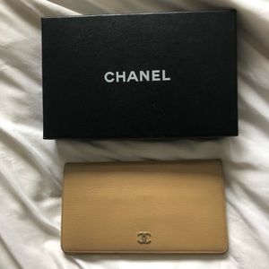 REAL CHANEL TAN WALLET - ORIGINAL BOX